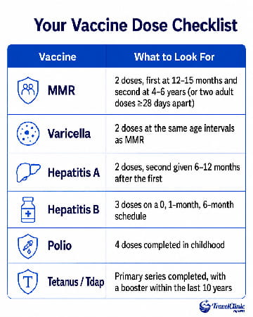 Your vaccine dose checklist